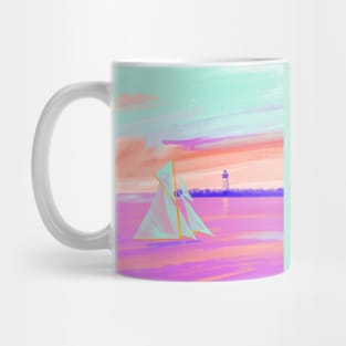 Sailing into the sunset Mug